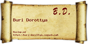 Buri Dorottya névjegykártya